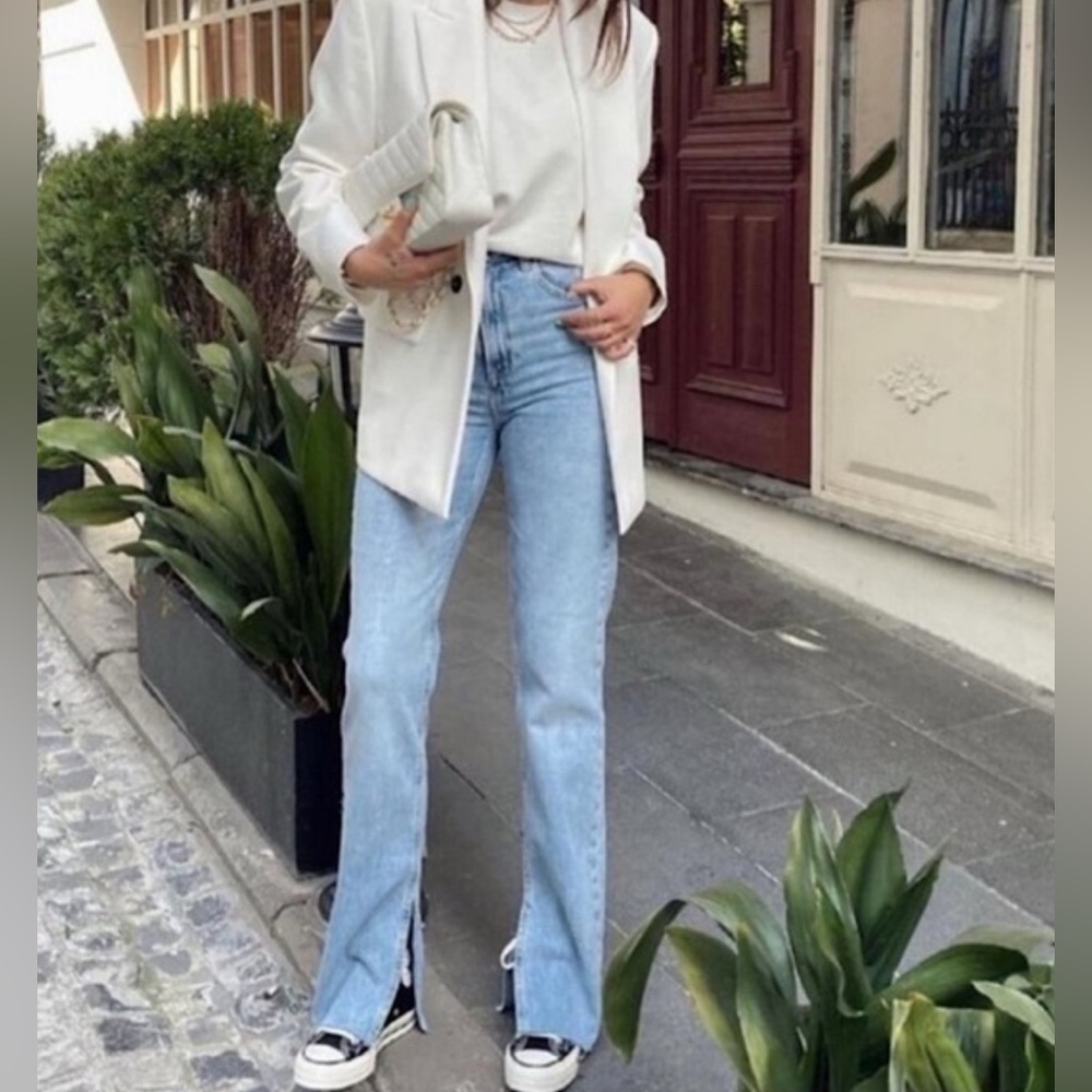 Zara Split Hem Jeans size 4